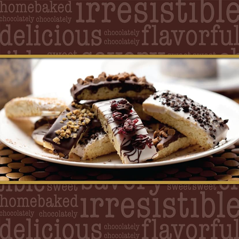 5 Valentines Chocolate Biscotti Gift Box, Gourmet Cookie Gift Basket for Food Delivery, Fancy Cookies Gift Ideas for Women, Men, Wife Girlfriend