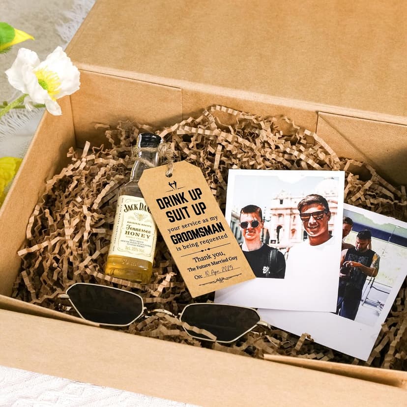 10 tags total, will you be my groomsman ask, best man proposal, wedding party gift, pairs with a gift box STOFINITY Groomsmen Proposal Tags, 8 Groomsman and 2 Best Man Cards B0DJX3NVT5