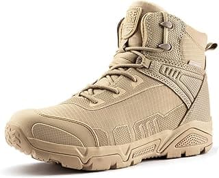 FREE SOLDIER Men's Waterproof Tactical Work Boots Lightweight Comfortable Combat Hiking Boots