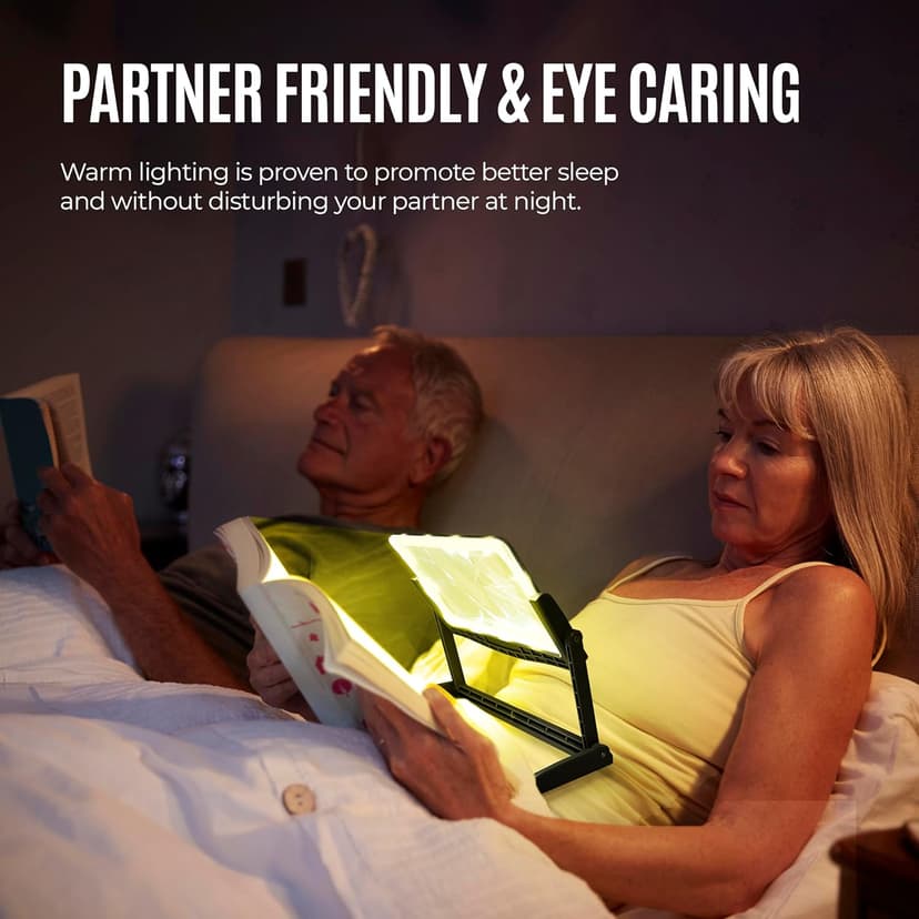 MAGNIPROS Patented 5X Large LED Page Magnifier with Detachable Stand | Eye Caring 3 Color Light Modes & Anti-Glare Lens to Reduce Eye Strain-Ideal for Reading Fine Print, Crafting, Low Vision Seniors