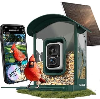 4K Ultra HD Video with Live View,10x Slow Motion,AI Smart Bird Feeder with Camera,2.4G/5G Wi-Fi,Durable Metal,Bird Lover Gift 4K Smart Bird Feeder with Camera,No Subscription,Solar Powered B0FMDP272Y