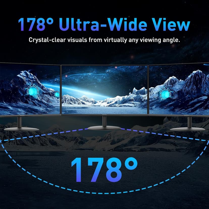 SANSUI 22 Inch 120Hz Monitor, FHD Computer Monitor 4000:1 Contrast Ratio with Adaptive Sync, HDR 100% sRGB, HDMI x 2, VESA Mount, Eye Care for Home/Office (ES-22X3AH, One HDMI Cable Included).