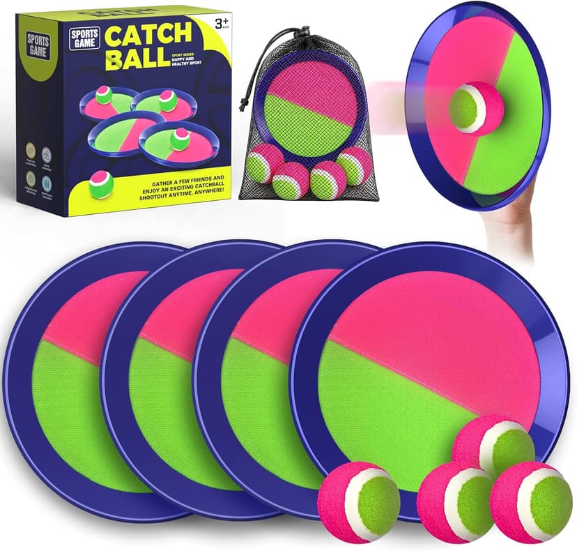 Toss and Catch Velcro Ball Set for Kids Outdoor Toys Yard Games Outside Games Beach Toys for 3 4 5 6 7 8 9 10 Year Old Boys Girls Classic Gift B0H36QJ768