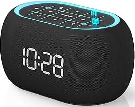 ANJANK Alarm Clock FM Radio with Bluetooth Speaker, Hi-Fi Stereo Sound, 0-100% Dimmer,7 Clolors Night Light, 8 Wake Up Sounds,16-Level Volume, Small Digital Clock with Sleep Timer for Bedroom Bedside