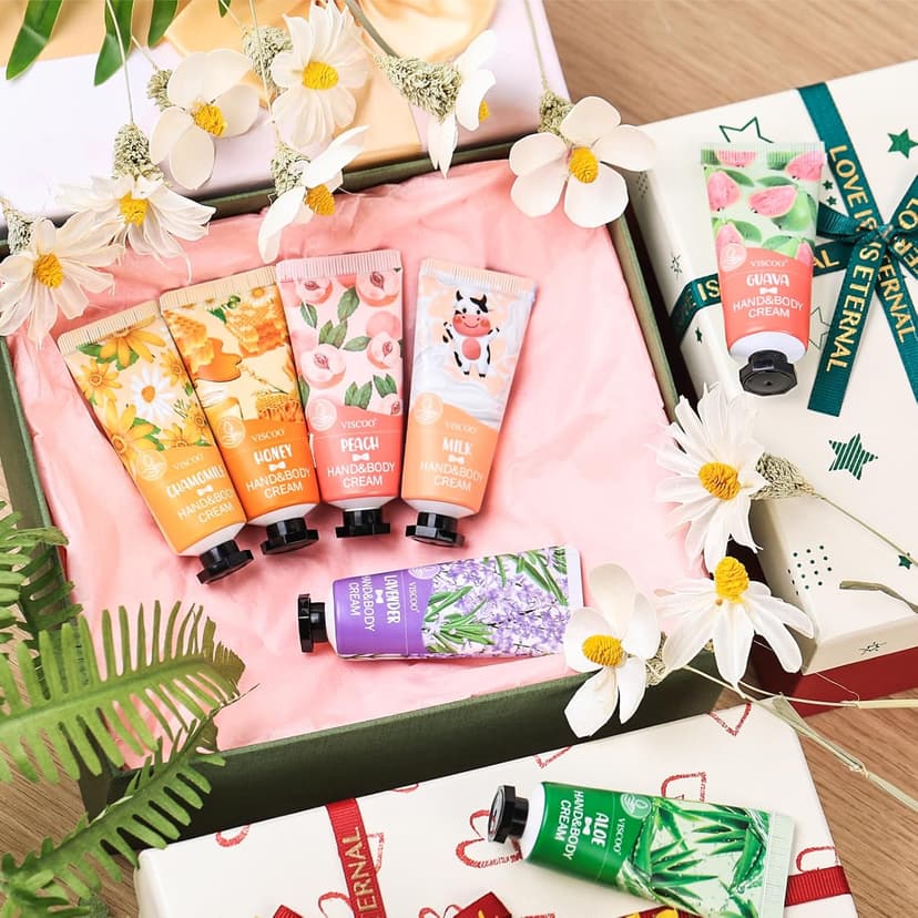 7 Pack Hand Cream Gifts Set for Women,Hand Lotion for Birthday Gifts for Women Teengirls, Bridesmaid Gifts,Thank You Gifts,Mini Moisturizing Hand Lotion Travel Size in Bulk for Dry Cracked Hands
