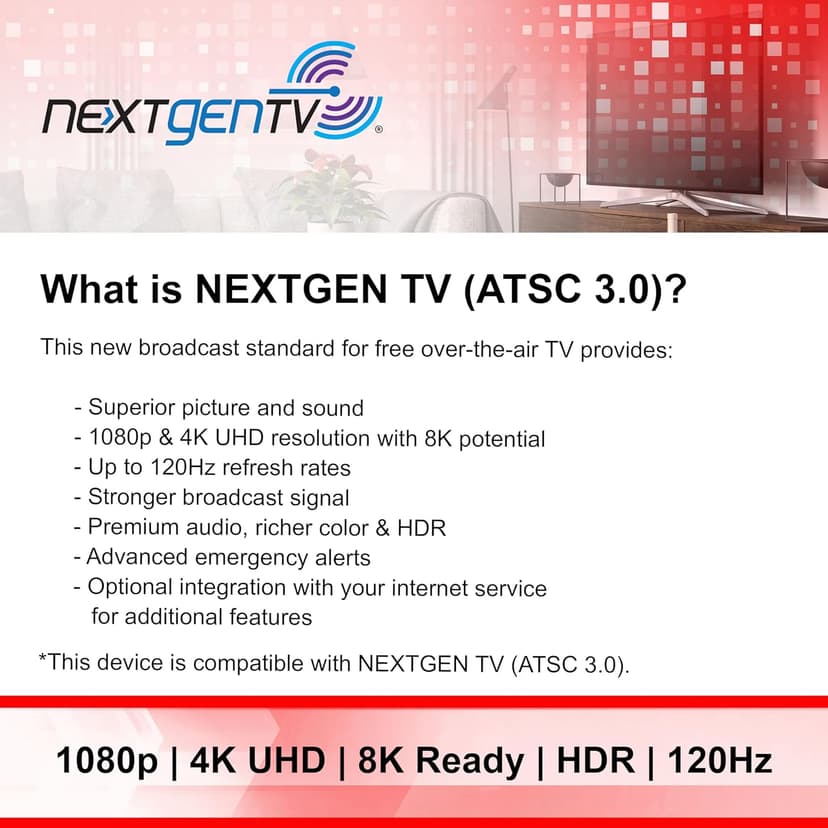 GE Traditional Rabbit Ears Indoor Black TV Antenna, 15 inch Extendable Dipoles and Circular Loop, Tabletop Antenna, Digital, HDTV Antenna, Smart TV Compatible, 4K 1080P VHF UHF, Compact Design, 33676 Rabbit Ear Antenna