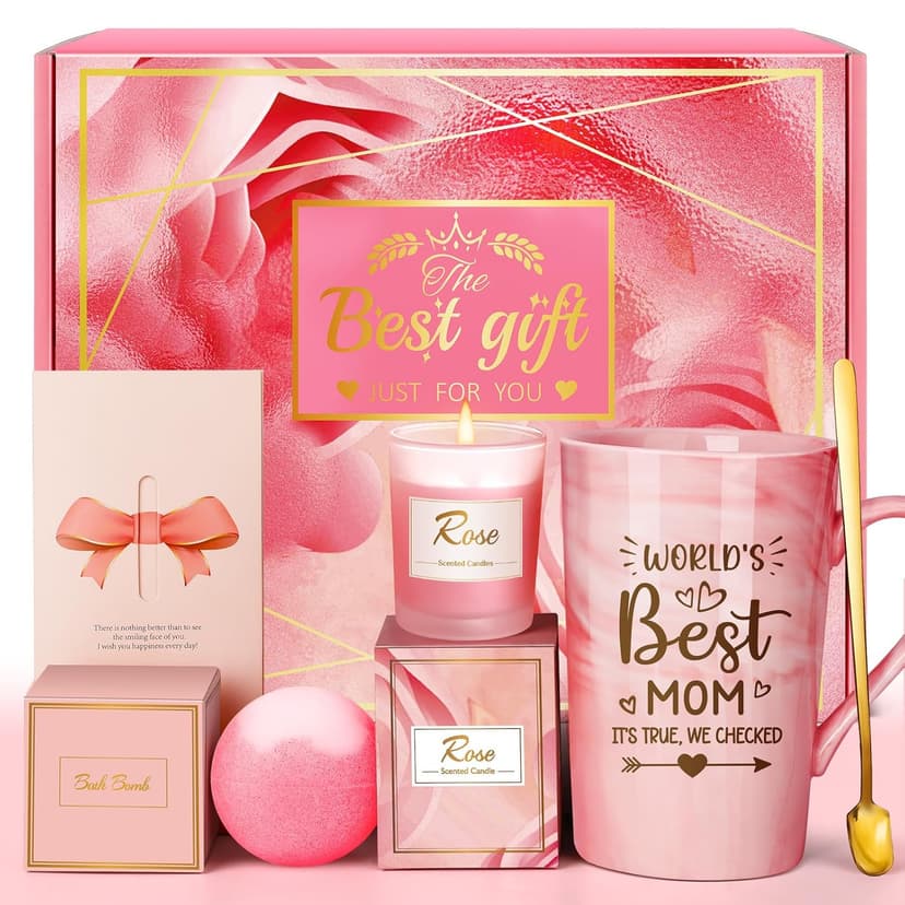 Unique Christmas Gift Baskets Set, Personalized Spa Presents for Birthday, Valentines, Mothers Day Eletorot Gifts for Mom from Daughter Son, Wife, Grandma, Sister, Friend B0D814KBSQ