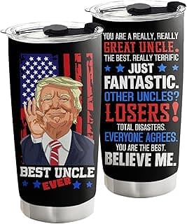 Christmas Gift for Uncle - Uncle Gifts - Birthday, Fathers Day, Christmas Funcle Gifts Idea from Niece Nephew - Stainless SteelTumbler 20oz