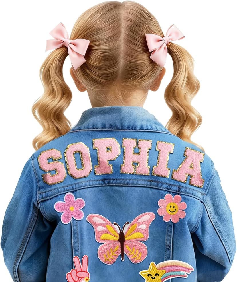 1-10 Year Old Girl Boy Birthday Gifts, 4t girl clothes, Personalized Jean Jacket Toddler Girl Boy Personalized Name Jean Jacket for Girls/Boys/Kids B0FHWNC548