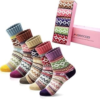 Christmas Gift Thick Wool Soft Warm Cozy Crew Womens Socks MORECOO Socks for Women - Stocking Stuffers Gifts for Women B07H3NN3LC