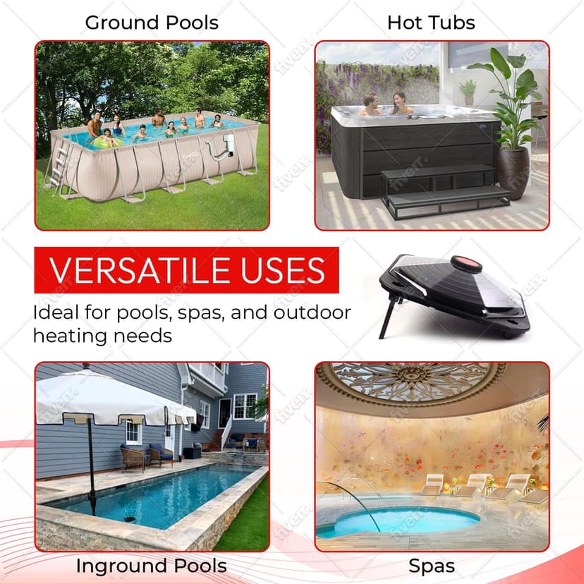 Solar Pool Heater Dome – Black SunCOIL for Above Ground & Intex Pools – Free Connection & Diverter Valve Kit – Fast & Efficient Sun-Powered Heating – 5-Year Warranty