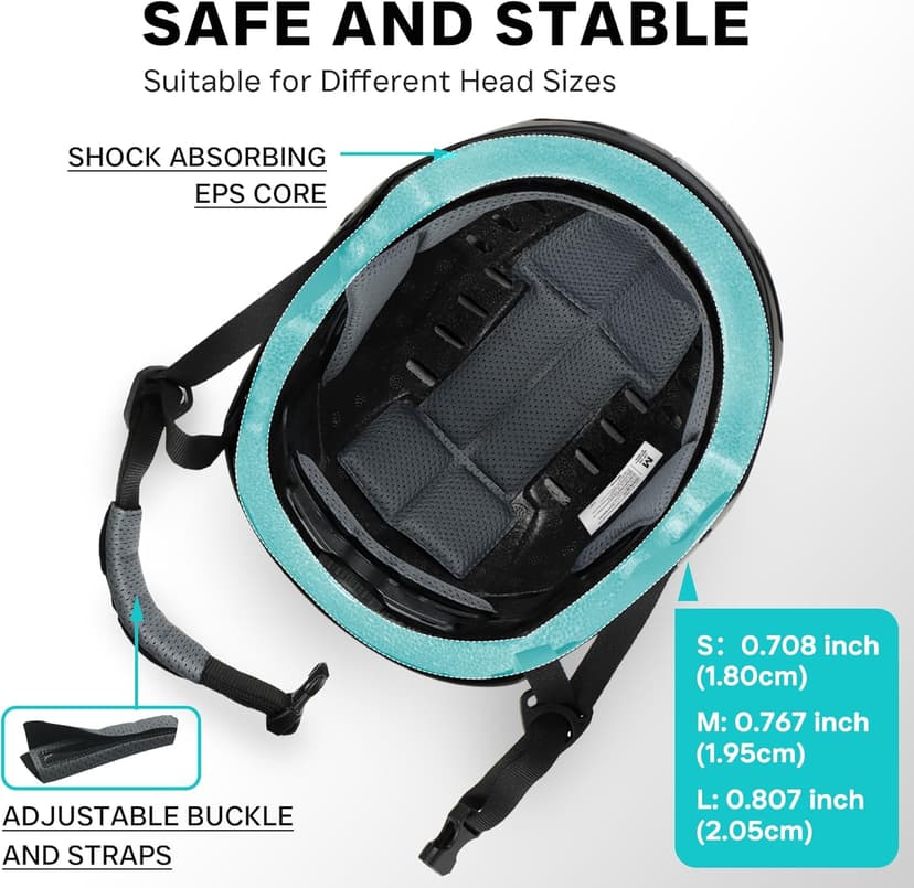 DKONI Bike Helmet with LED Lights Bicycle Helmets Commuter Cycling Helmet USB Rechargeable Front & Back LED Light Helmet for Adult Men Women