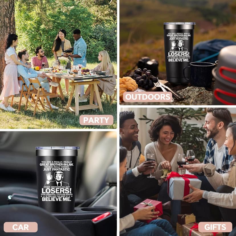 Brother In Law Gifts - Christmas, Birthday, Fathers Day, Gifts for Brother In Law - Cool Brothers In Laws Gift From Sister - 20oz Tumbler