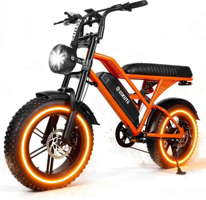 V100/V200 1500W Peak Electric Bike for Adults, 28MPH 48V13&20.8 Ah Removable Battery, 16/20"x4.0" Fat Tire, 7-Speed E-Bike with Dual Suspension – Commuter Ebike for Men & Women