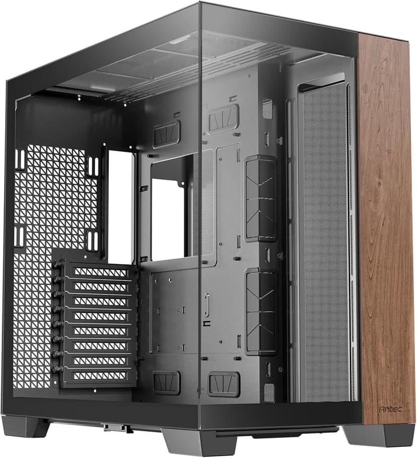 Antec C8 Wood, Fans not Included, Wooden Front Panel, Dual-Chamber Layout, Type-C, 360mm Radiator Support, Seamless TG Front & Side Panels, RTX 40 Compatible, Full-Tower E-ATX PC Case