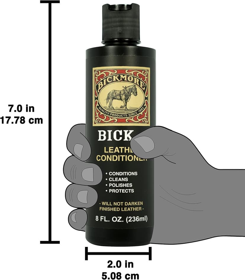 Bickmore Bick 4 Leather Conditioner 8 oz - Cleaner & Conditioner - Restore Polish & Protect All Smooth Finished Leathers