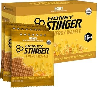 Honey Stinger Organic Honey Waffle, Energy Stroopwafel for Exercise, Endurance and Performance, Sports Nutrition for Home & Gym, Pre and Post Workout, 16.96 Ounces (Pack of 16) B004F1LNDI