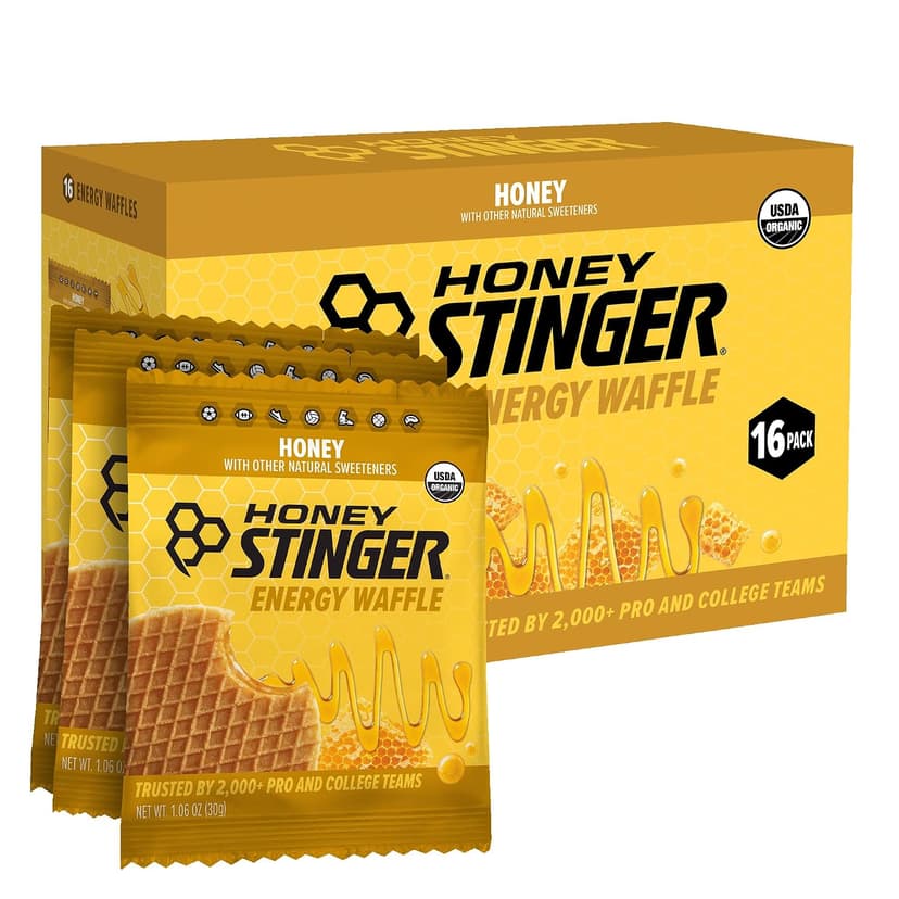 Honey Stinger Organic Honey Waffle, Energy Stroopwafel for Exercise, Endurance and Performance, Sports Nutrition for Home & Gym, Pre and Post Workout, 16.96 Ounces (Pack of 16) B004F1LNDI