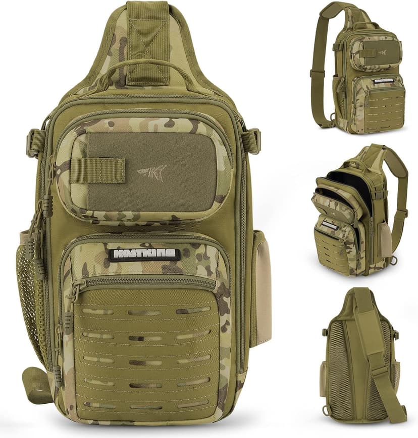 KastKing BlowBak Tactical Sling Tackle Bag-Lightweight Fishing Backpack Storge Fishing Gear and Equipment,Gift for Men