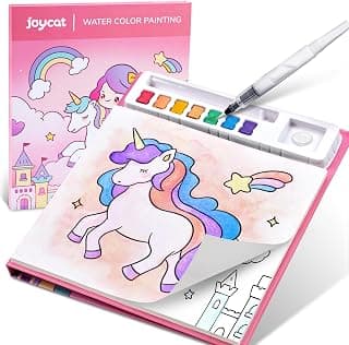 Watercolor Painting Set for Kids Ages 3-5 & 4-8, Arts & Crafts Drawing Activity Travel Toy, Birthday Gifts for Boys & Girls JoyCat Paint with Water Coloring Books for Toddlers (Magical Pony) B0CTHQJF57