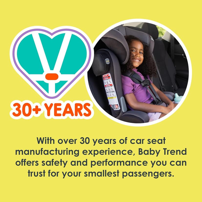 Baby Trend Hybrid SI 3-in-1 Combination Booster Car Seat with Side Impact Protection, Dash Orchid