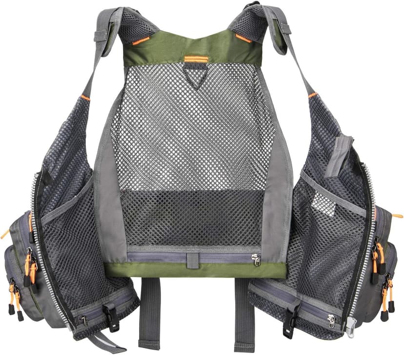 Gonex Fly Fishing Vest for Men Women, Comfortable Adjustable Fishing Vest with Multi-Pockets Reflective Stripes
