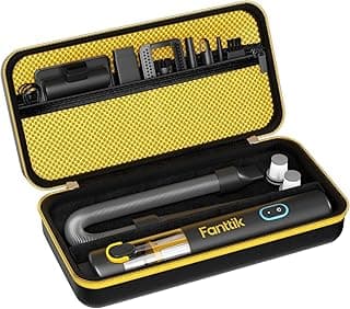 ProCase Hard Case for Fanttik Slim V8 Apex/ V8 Mate/ V10 Apex/ V10 Mate Cordless Car Vacuum, Portable Travel Carrying Storage Organizer with Mesh Pocket for Mini Handheld Vac Cleaner Accessory -Black