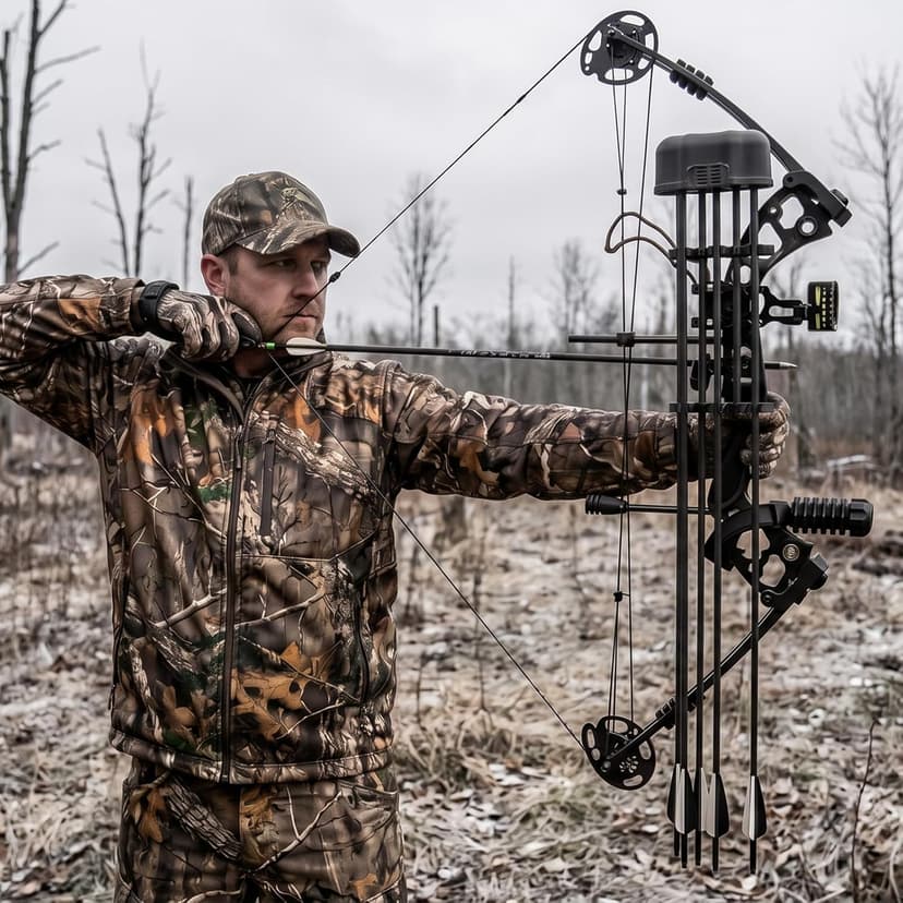 Compound Bow Set for Adults and Beginners, Adjustable 30-55 Lbs Draw Weight, 24"-29.5" Draw Length, up to IBO 310 fps, Archery Bow Set with All Accessories for Hunting Target Shooting Practice
