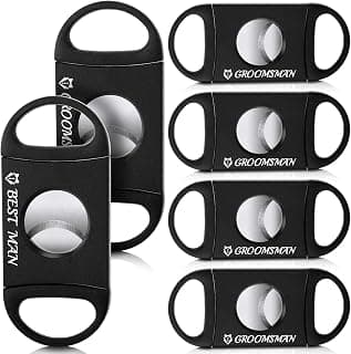 Lasnten 6 Pcs Groomsmen Wedding Gift for Best Man Groomsman, Stainless Steel Cutter for Best Groomsmen Gift Wedding Favors(5 Groomsman and 1 Best Man) B0DP7DBHLW