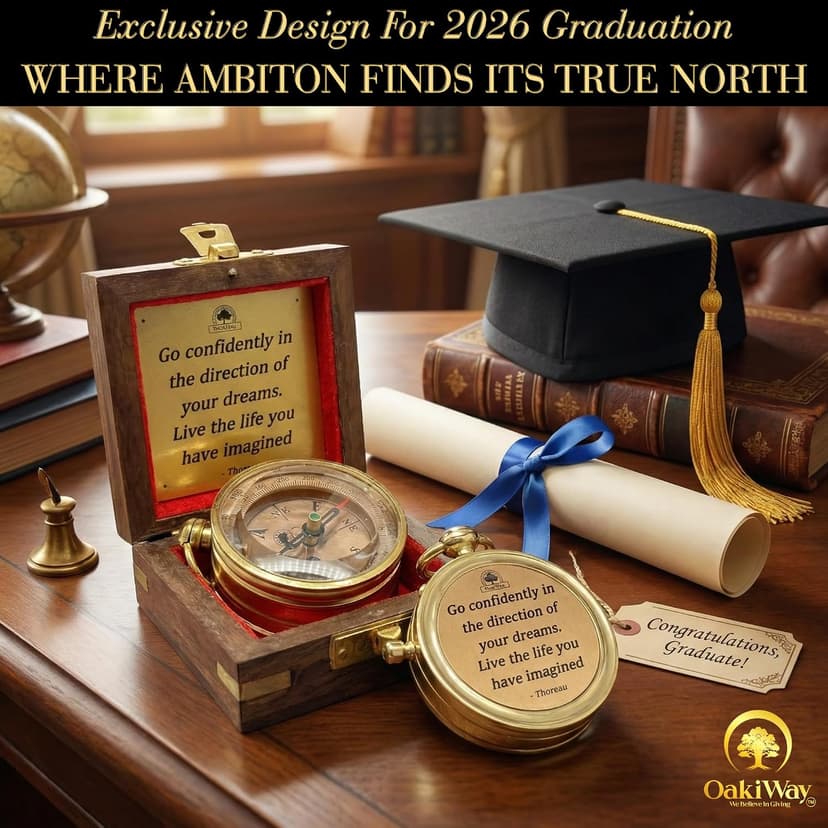 The Dream Chaser Compass - Go Confidently -2026 Unique Graduation Gifts for Him, College, High School, Cool Birthday Gift Idea for Son, Boys, Motivational Greeting Card Included B0BXJFBHX5