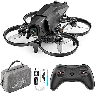 FPV Racing Drone for Beginners, F108 2.5 Inch FPV Drone Kit with Optical Flow Positioning, Equipped with T8S 8 Channel 2.4GHz RC Pocket Sized Portable Transmitter,Easy to Fly RTF FPV Drone