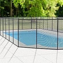 VINGLI Swimming Pool Fence for Ground and Above Pool Safety Fencing, Black (4×72FT)