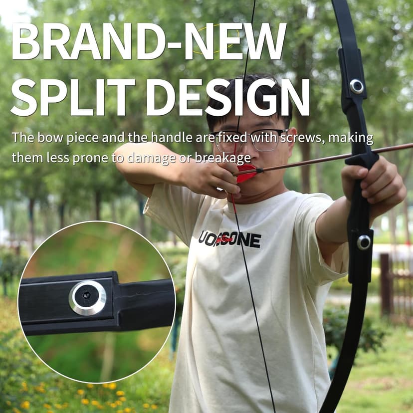 30/40LBS Recurve Bow kit Ambidextrous Takedown Bow and Arrow Set Beginner Archery Equipment Set for Shooting