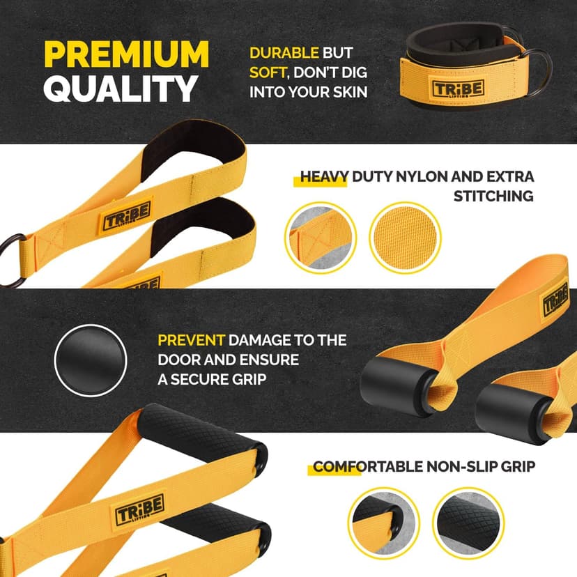 Tube Resistance Bands for Working Out Men and Women - Exercise Bands Resistance Bands Set, Resistance Band Bar, Handles, Ankle Straps, Foot Straps and Door Anchor