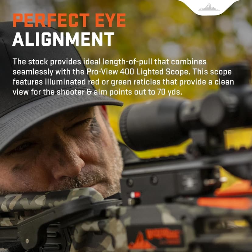 Wicked Ridge by TenPoint Commander 400, Peak XT - 400 FPS - Includes Pro-View 400 Lighted Scope, ACUdraw Crank Cocking Device & Three Match 400 Carbon Arrows