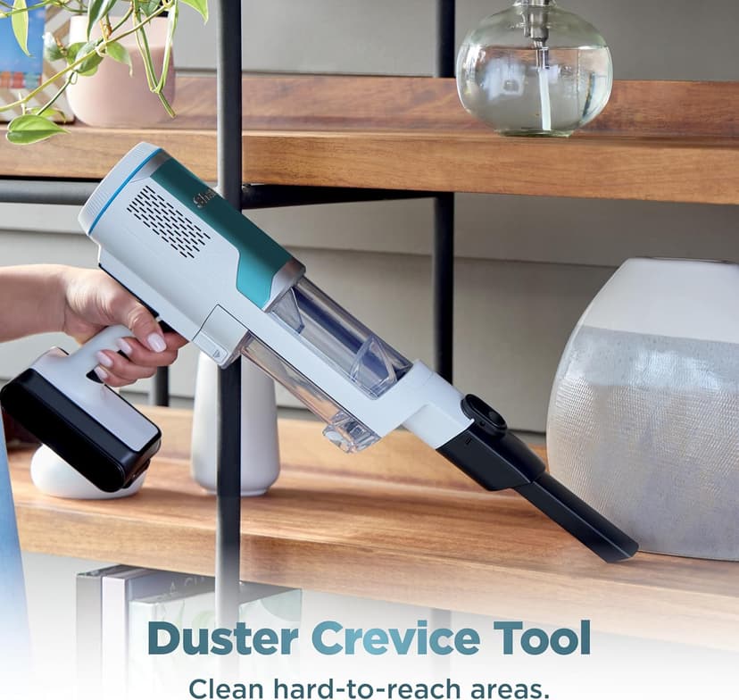 Shark Clean & Empty Cordless Stick Vacuum – Lightweight Cordless with HEPA Filter, Portable, Rechargeable, Auto-Empty System, Stick Vacuum for Pet Hair, Carpets & Hardfloor, White, BU3521