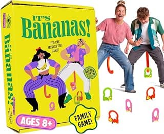 It's Bananas! The Monkey Tail Game - Funny, Fun Party & Family Board Game for Kids, Stocking Stuffer, Christmas, Thanksgiving, White Elephant, Girls Night, Birthday Gift, Gag, Novelty
