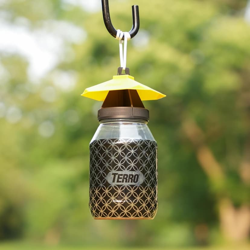 TERRO Outdoor Yellow Jacket Trap with Bait - Easy to Use - T362 - No Chemical Insecticides - Effective Yellowjacket Trap - Includes Bait