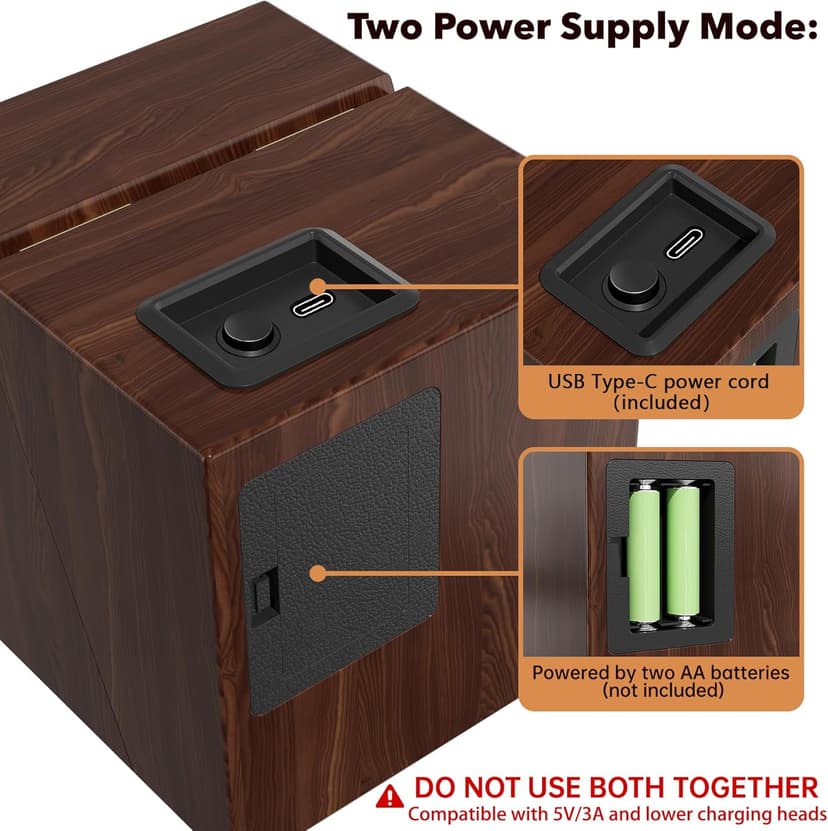 Racokky Racokky Automatic Single Watch Winder Box for Rolex and Other Watches, Ultra Quiet Japanese Motor, Self Winding Rotating Wooden Watch Case, Battery or Type-C Powered, Premium Watch Box for Men and Women