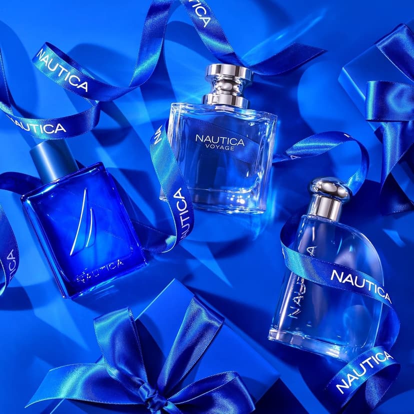 Nautica Voyage Eau De Toilette, Cologne and Fragrance For Men, Fresh, Romantic, Fruity Scent Woody, Aquatic Notes of Apple, Water Lotus, Cedarwood, and Musk Ideal Day Wear, Long Lasting 3.3Fl oz