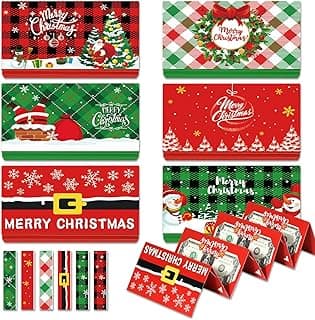 6-Slot each Bill & Gift Card Holder for Xmas Gifts, Xmas Money Holder for Cash Gift Ideas 6Pcs Christmas Money Holders Cards Booklet for Christmas Cash Gifts B0FMJNJ1T2