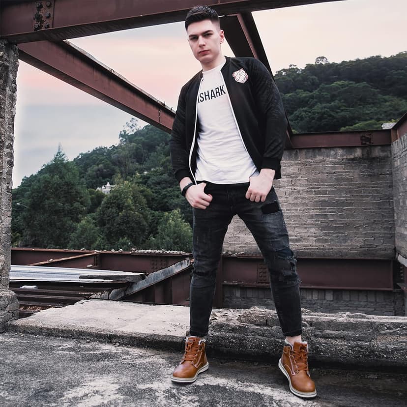 ARRIGO BELLO Mens Winter Boots Snow Casual Booties Warm Fur Mesh Lined Ankle Outdoor Lightweight Non-Slip Trekking Walking Leather Shoes