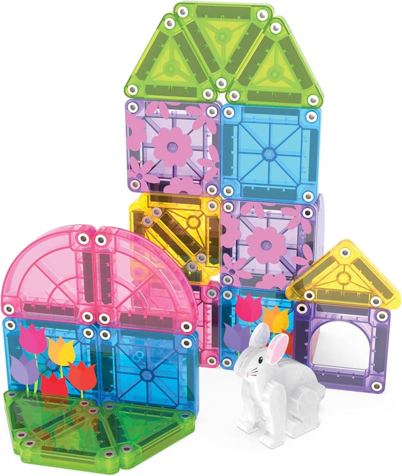 MAGNA-TILES microMAGS 24-Piece Spring Garden Travel Set, The Original Magnetic Building Brand B0FVZM245Y