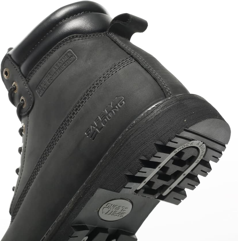 SAFETY LOONG Work Boots for Men Waterproof Soft Toe Non Slip Comfortable Leather Workboots