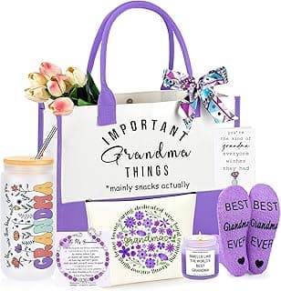 Grandma Gifts, Birthday Gifts for Grandma, Christmas Thanksgiving Mothers Day Ideas Present for Grandmother Basket Set of 5