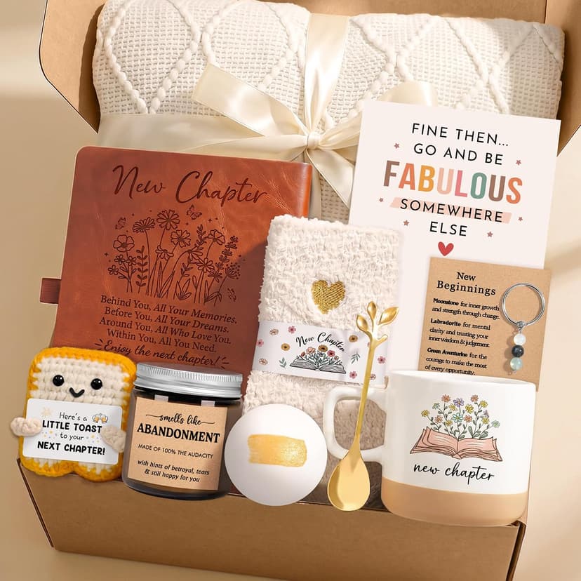 New Beginnings Gifts for Women Next Chapter Gifts for Women Going Away Farewell Gift for Coworker Leaving Retirement Goodbye Congratulation New Job Divorce Good Luck Moving Away Presents for Friends B0H5VXGZ9L
