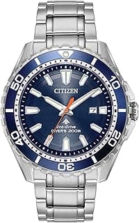 Citizen Citizen Men's Promaster Sea Eco-Drive Stainless Steel Watch, 3-Hand Date, One-Way Rotating Bezel, ISO Compliant, Luminous Hands and Markers