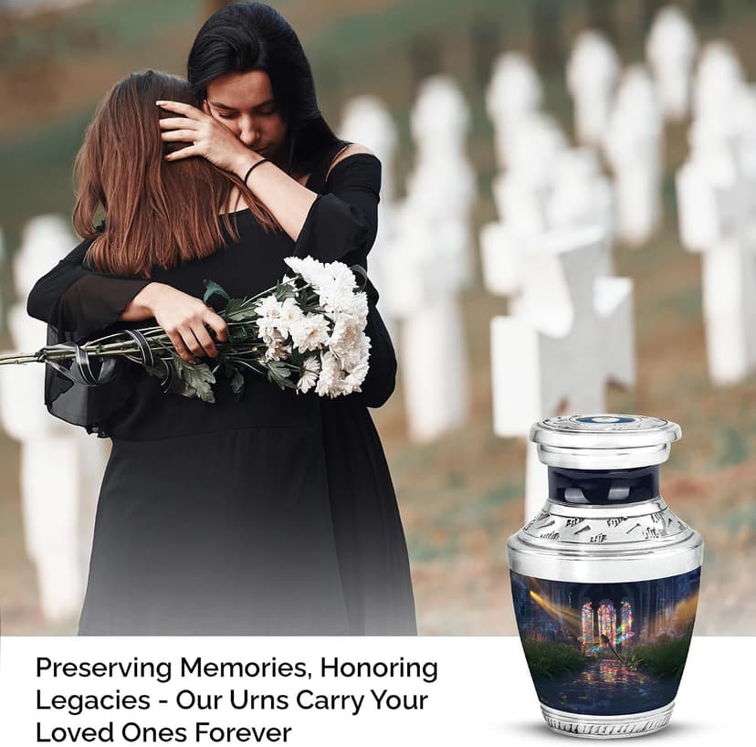 Dragonfly Memorial Keepsake Cremation Urns for Human Ashes for Men - Black Funeral Memorial Urn Small - Miniature Burial Ash Holders - Remembrance Gift for Loss of Mom & Dad (3 Inch) B0FBW9W8WP