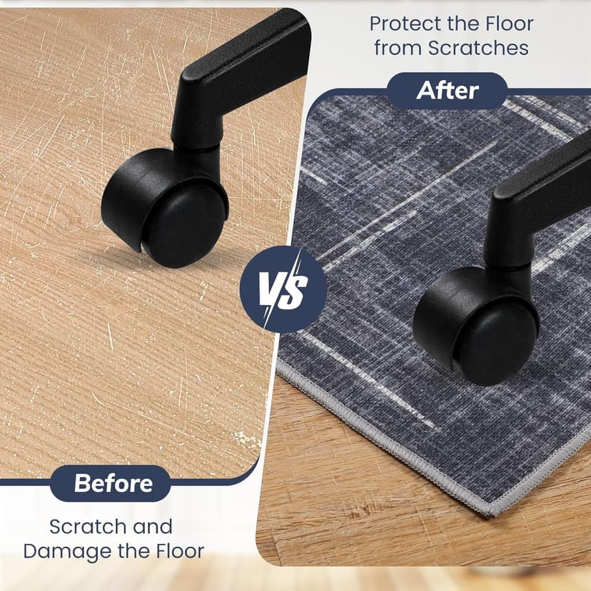 Office Chair Mat for Hardwood Floor&Tile Floor,36"X 48" Heavy Duty Desk Chair Mat for Hard Floors,Under Desk Rug for Rolling Computer Chair,Anti Slip,Low Pile Carpet Floor