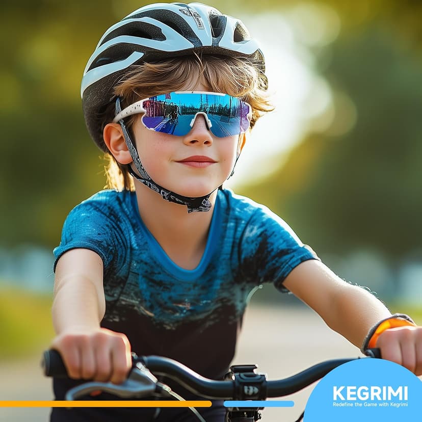 Kids Baseball Polarized Sunglasses: Sports Sunglasses for Boys Girls 3-12 Youth Sun Glasses for Cycling Running B0DB7QJYL4